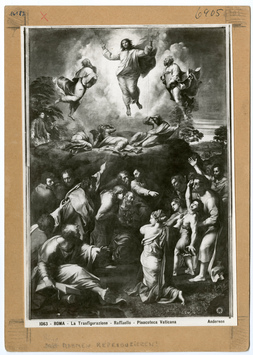 Vorschaubild Raffael: Transfiguration (Foto Anderson Nr. 1063) mit Reproduktionshinweisen von Wolfgang Schöne